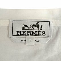 HERMES エルメス ポケット付き 半袖Ｔシャツ ホワイト サイズL 正規品 / 33205_画像5