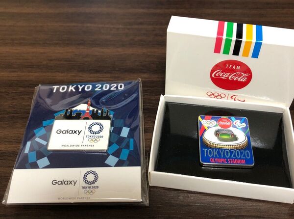 東京オリンピックピンバッチ 2個セット ギャラクシー 東京タワー コカコーラオリンピックスタジアム