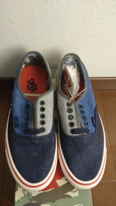 【国内正規品】新品未使用 27.5cm Nigel Cabourn Vans Vault OG Authentic LX Crazy Navy Mix VN0A4BV99RD1 バンズ ナイジェルケーボン