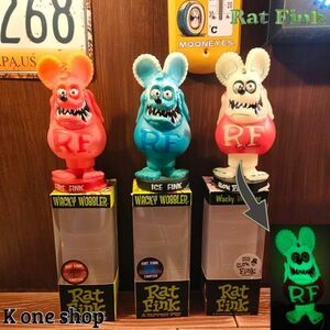 【ラットフィンク　3体セットボビングヘッド EDITION カラー】FUNKO WACKY WOBBLER Rat Fink　人形