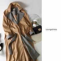 3.7万☆ラウンジドレス Loungedress/ガリャルダガランテ☆チェックトレンチコート フリーサイズ☆A-O 1296_画像1