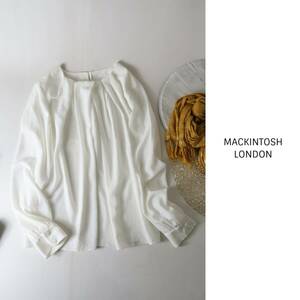 マッキントッシュ MACKINTOSH☆洗える タックブラウス 40サイズ 日本製☆M-S 1982