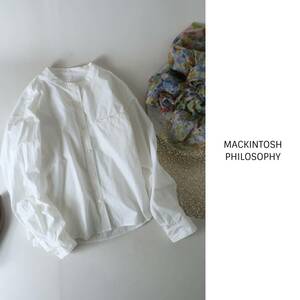 マッキントッシュ MACKINTOSH☆洗える 綿100% バンドカラーシャツ 36サイズ☆M-S 2077