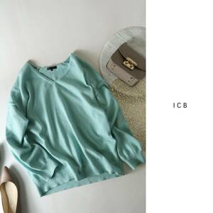 1.5万☆アイシービー ICB☆洗える Burbling Cotton ニット Lサイズ☆A-O 2122