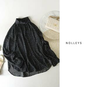 1.2万☆ノーリーズ NOLLEYS☆洗える ハイネックブラウス 38サイズ☆C-K 2116の画像1