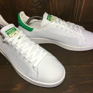 ★アディダス adidas スタンスミス Stan Smith メッシュ 白×緑 2017年製 27.0cm 美品 Used 検 テニス シンプル スーパースター の画像6