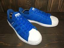 ★adidas アディダス SUPERSTAR スーパースター キャンバス 青×白 2015年製 27.5cm Used 検 80's スケートボーディング スニーカー_画像6