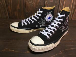 ★CONVERSE コンバース ALL STAR オールスター HI 黒 刺繍 26.5cm Used 検 ローカット スケートボーディング チャック テイラー