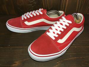 ★VANS バンズ 国内企画 OLD SKOOL オールドスクール Ultra Cush 赤×白 26.5ｃm 極美品 Used 検 SK8 スリッポン スタイル36