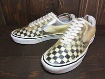 ★VANS バンズ US企画 Comfy Cush Slip Skool スリップ スクール 白×黒 チェッカー 25.5cm 美品 Used 検 スケルトン オールドスクール_画像1