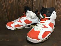 ★ナイキ NIKE エアジョーダン 6 Air Jordan 6 レトロ オレンジ×白 ゲータレード 2017年製 26.5cm 美品 Uesd 検 カーマイン AJ6_画像1