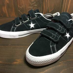 ★CONVERSE コンバース ONE STAR ワンスター ベルクロ スエード 黒×白 26.5cm 美品 Used 検 チャックテイラー オールスター スニーカーの画像1