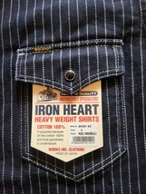 送料込★IRON HEART　アイアンハート　IHSH-62 12oz WABASH STRIPE WESTERN SHIRTS ウォバッシュ長袖ウエスタンシャツ インディゴ　XL_画像3