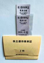 □東武鉄道 ≪電車全線≫ 株主優待乗車証２枚【有効期限 2024 / 6 / 30】 _画像1