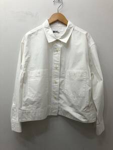 916☆MHL. エムエイチエル☆マーガレットハウエル☆SHEET COTTON LINEN SHIRT【2】白