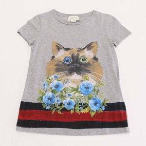 # ultimate beautiful goods # Gucci # cat cat print short sleeves T-shirt # apparel tops cut and sewn lady's children z150 size BGM 0420-1G5