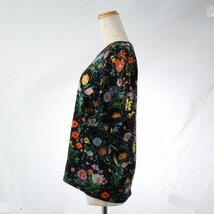 ■オールド グッチ■フラワー 花■半袖 Ｔシャツ■アパレル■服 洋服■人気 定番 おしゃれ かわいい ブラック レディース MMT D14-2_画像4