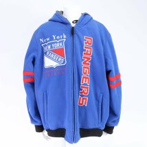 ■希少■NEW YORK RANGERS ニューヨーク レンジャーズ■NHL リバーシブル ジップアップ パーカー フード 付 XXL メンズ EHM 1205-H101_画像1