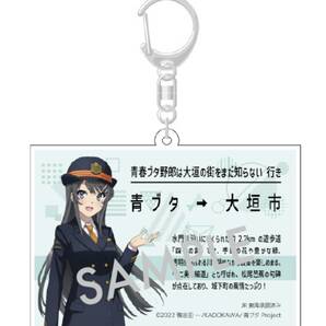 きっぷモチーフ アクリルキーホルダー 桜島麻衣 「青春ブタ野郎は大垣の街をまだ知らない」 JR東海×青春ブタ野郎 コラボグッズ 青ブタ