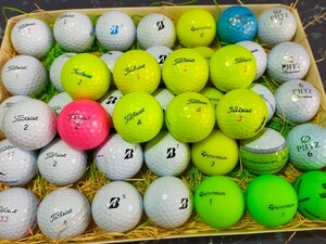 【GOLFボール★ ロストボール★43球】『 Titleist・PROＶ１・X』『ブリヂストン・ JGR』『Taylor Made・マッドボール』『１部PHYZ』等