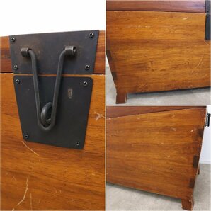 ヴィンテージ 木箱 ボックス トランク コーヒーテーブル 収納箱 ブラケットボックス ベンチ【3D2403033】の画像8