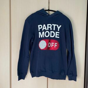 ON OFF 長袖　フード付き　ロンT カットソー 紺　小学生　170 H&M プルオーバーパーカー