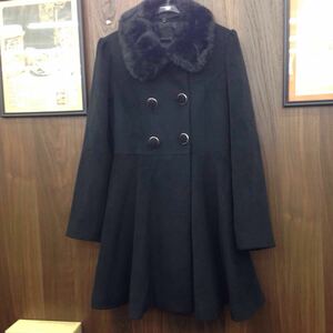 [ secondhand goods ]CECIL McBEE fur attaching long coat 