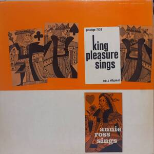 米PRESTIGEオリジLP RVG刻印 黄ラベル深溝MONO！King Pleasure Sings / Annie Ross Sings 1958年 PRLP 7128 Art Blakey Blossom Dearie