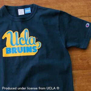 新品 Champion チャンピオン T1011 UCLA ブルーインズ カレッジTシャツ ヘビーウェイト USA 米国製 ネイビー 紺 ラバープリント M