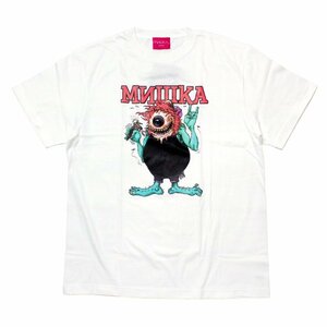 セール 新品 MISHKA ミシカ USグラフィック Tシャツ 目玉 モンスタープリント サイクロプス ローブロー 白 M