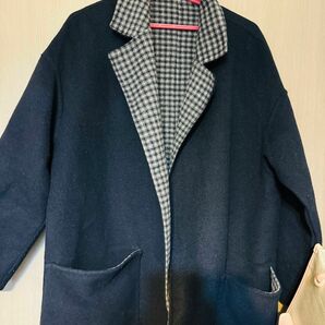 LOWRYSFARM ロングコート リバーシブル ネイビー