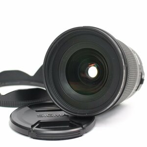 145)SIGMA 単焦点広角レンズ 20mm F1.8 EX DG キヤノン用 シグマ フード 専用ケース付き