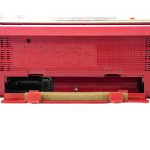 NA4852 ラジオ受信〇 テープ再生× 簡易クリーニング済 SANYO サンヨー 小型ラジカセ 赤 レッド MR-U4SF 昭和レトロ レトロ 検S_画像9