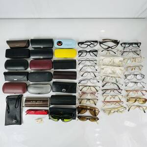 NA4935 めがね めがねケース 52個まとめ メガネ 眼鏡 サングラス スリムケース コンパクトケース めがね32個 ケース20個 ジャンク品 検K