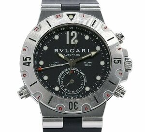 ★良品！BVLGARI ブルガリ ディアゴノ スクーバ GMT SD38SGMT 自動巻き メンズ★