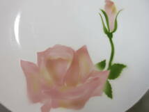 1★ 昭和レトロ 皿2枚 薔薇 花柄 プレート 大皿 ばら バラ 洋食器_画像9