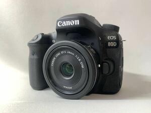 【動作確認済】Canon EOS デジタル一眼レフカメラ 80D EF-S 24mm