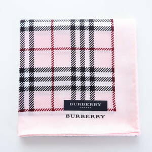 ■未使用　BURBERRY バーバリー　ハンカチ　チェック　ピンク　A■