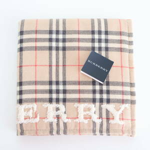 ■未使用　BURBERRY バーバリー　タオルハンカチ　チェック　ロゴ■