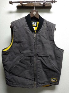 CAT キャタピラー　ベスト　caterpillar USA製　古着　中綿　ワーク　fuct　dickies ダック地 中綿ベスト　Carhartt