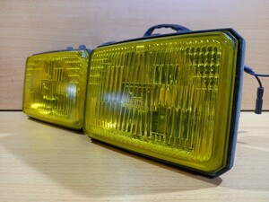 【K】STANLEY イエロー　スタンレー　当時物　フォグライト　旧車　レトロ　四角