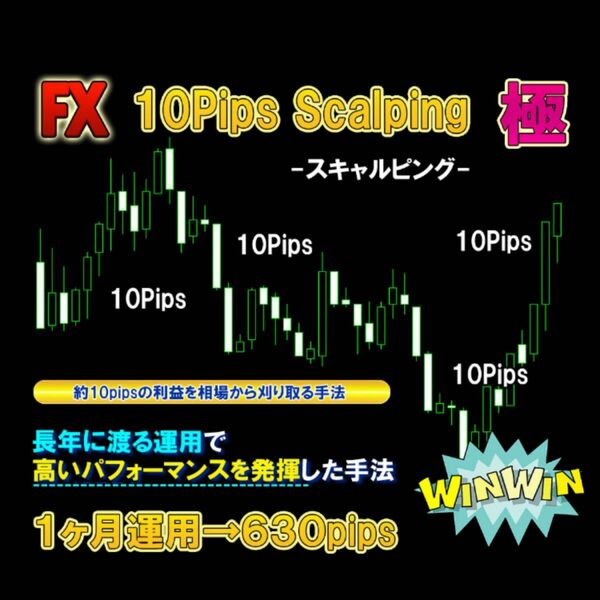 ★FX 10Pips Scalping 極★ 1ヶ月630pips 約10pipsの利益 FX スキャルピング トレード手法