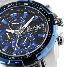 カシオ CASIO EDIFICE エディフィス メンズ 腕時計 EFR-539D-1A2V ブラック/ブルー クオーツ プレゼント お祝い 誕生日_画像4