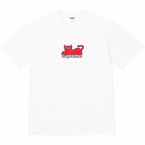 【L】新品 24SS Supreme Toy Machine シュプリーム トイマシーン Devil Cat Tee デビルキャットTシャツ White ホワイト 白