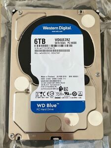 WD60EZRZ （WD60EZRZ-RT） ［WD Blue 5400 RPM Class 6TB］ 7307時間使用　送料無料