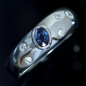 F3647[K.Uno] Kei uno Brazil production alexandrite 0.14ct natural fine quality diamond top class Pt900 purity ring 