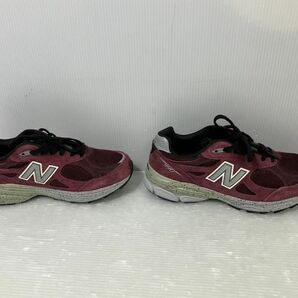 HS972-240313-150【中古】New Balance M990BU3 Made in USA ニューバランス アメリカ製 バーガンディー×Reflect Silver 25.5の画像3