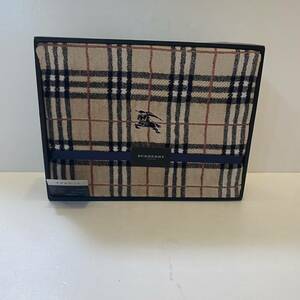 【送料無料】BURBERRY/バーバリー/正規品/新品未使用/タオルケット/ノバチェック/ホースマーク刺繍/西川産業株式会社(245y)