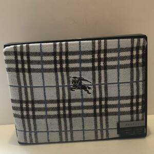 【送料無料】BURBERRY/バーバリー/正規品/新品未使用/タオルケット/ノバチェック/ホースマーク刺繍/西川産業株式会社(Y35)