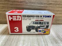 未使用 トミカ トヨタ メガクルーザー パトロールカー サスペンション/左右ドア 1/66 No3 赤箱 トミー 新車 TOMY 絶版_画像1